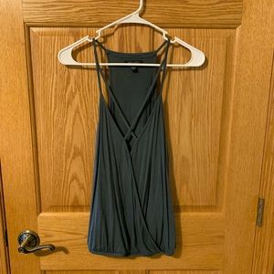 Dark teal, cross body tank top